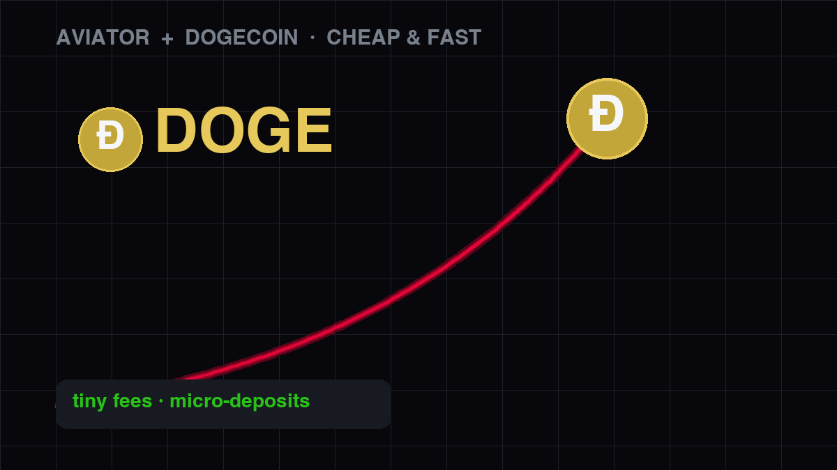 Recargar Aviator con Dogecoin — transferencias baratas y rápidas